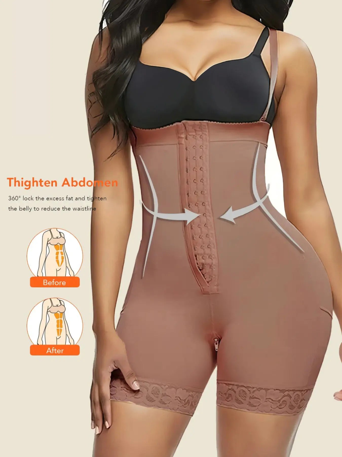 Faja FeelinGirl Shapewear For Women Tummy Control Fajas Post Surgery Compression Body Shaper With Open Crotch